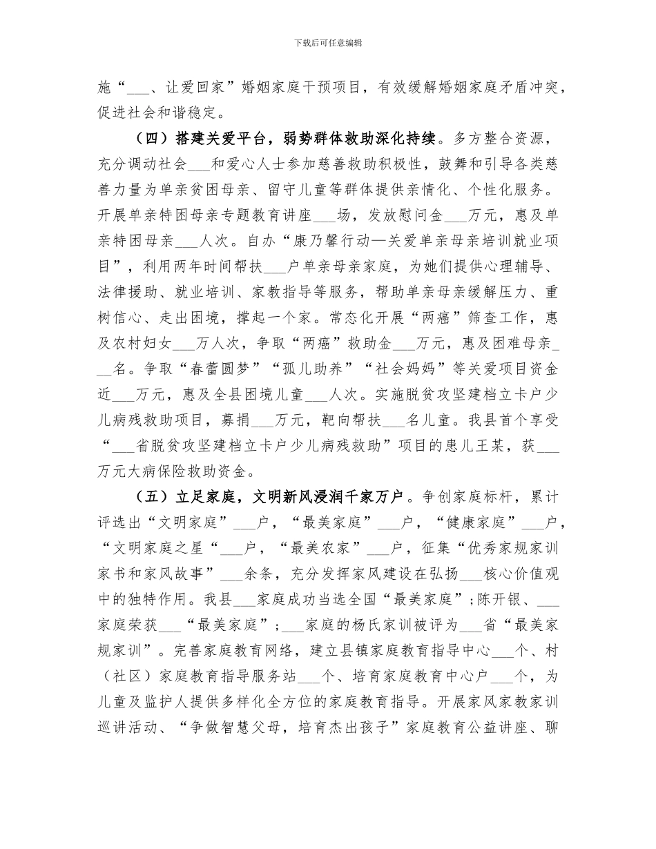 2024年妇联执委履职情况工作总结_第3页