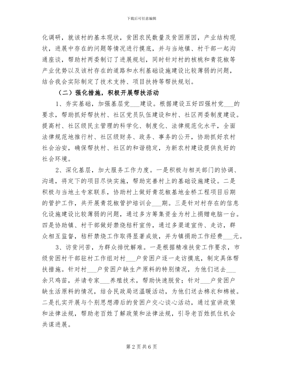2024年妇联驻村第一书记工作总结_第2页