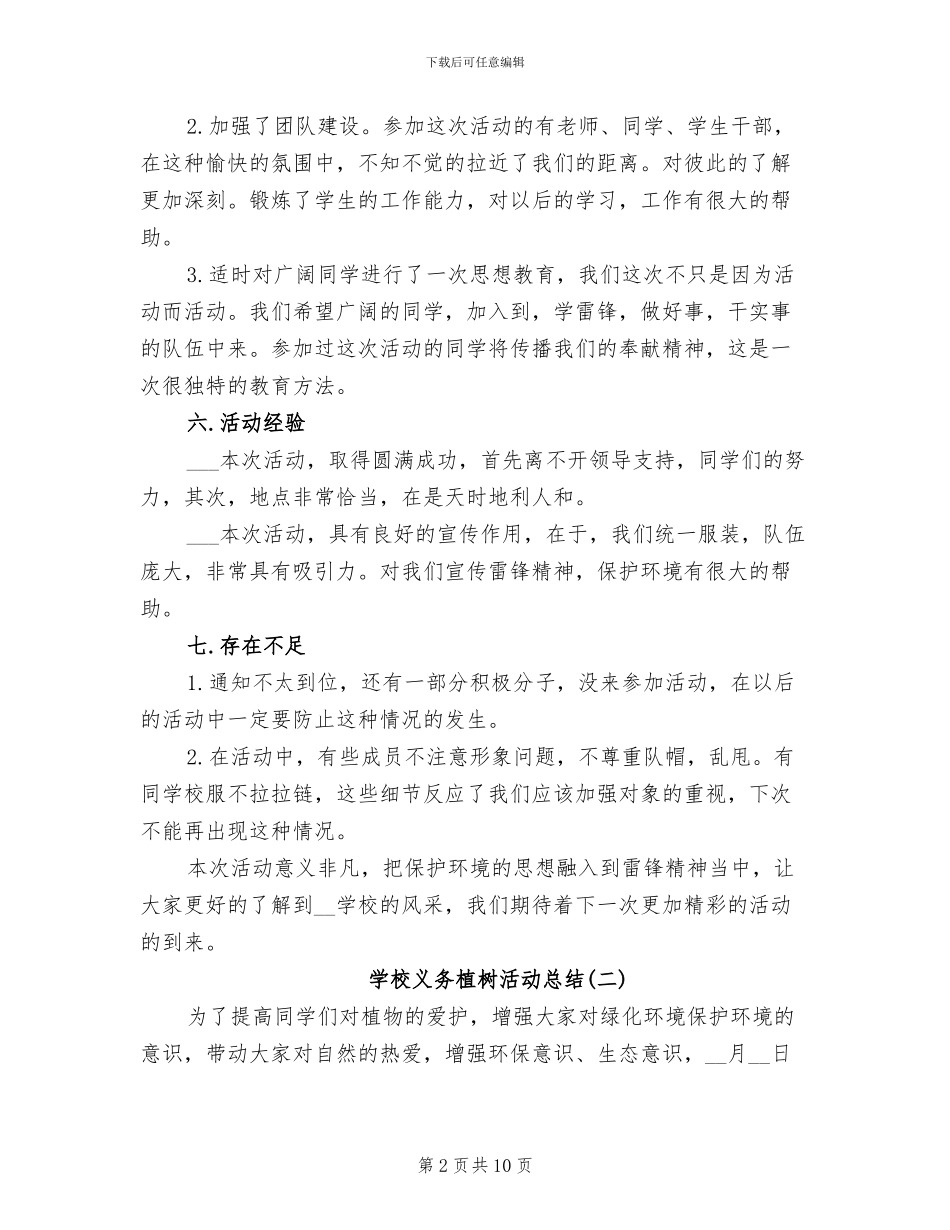 2024年学校义务植树活动总结_第2页