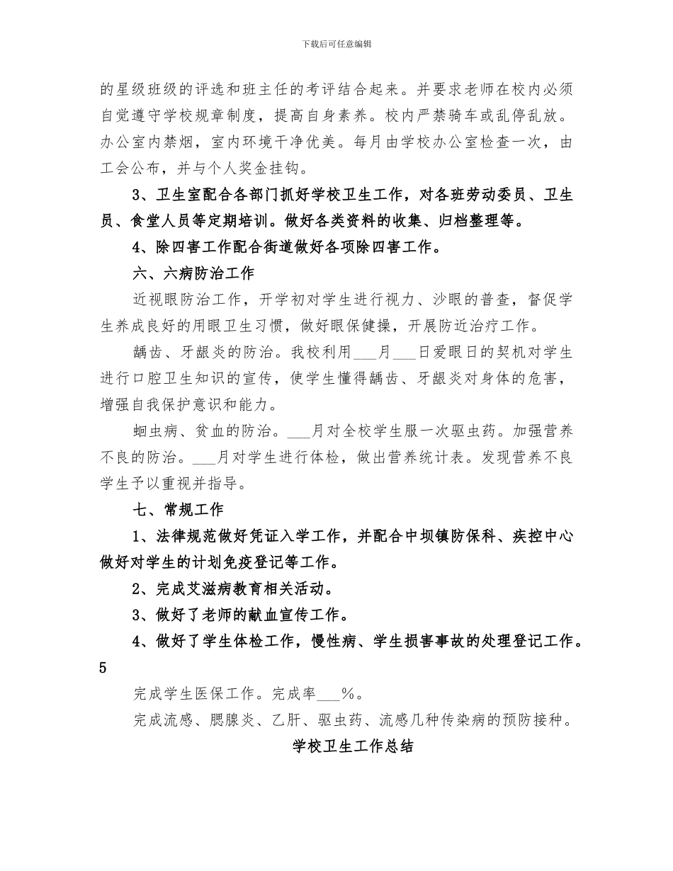 2024年学校学校卫生工作总结_第3页