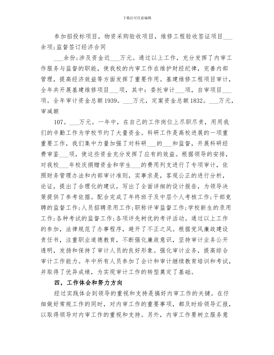 2024年学校审计个人年度工作总结_第3页