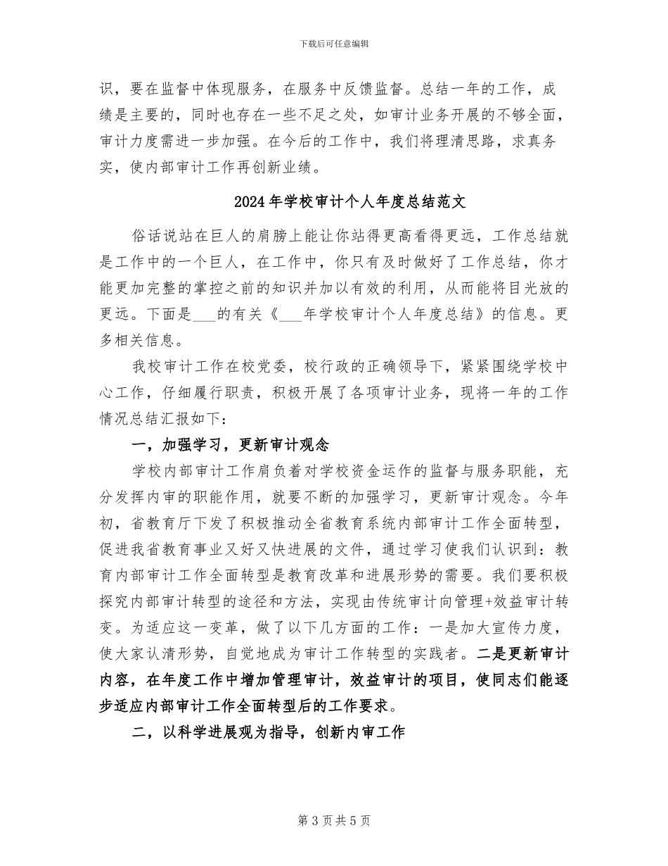 2024年学校审计个人年度总结_第3页