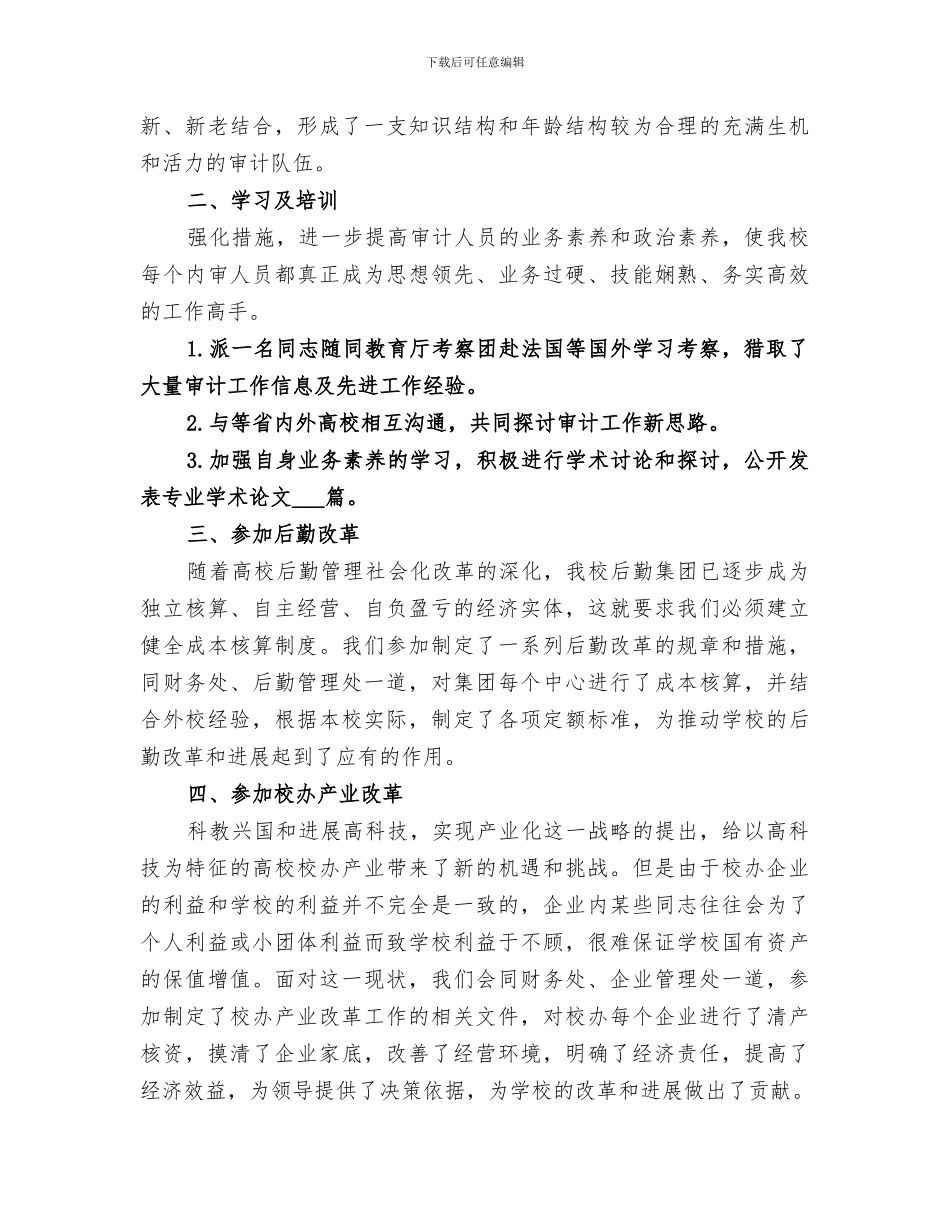 2024年学校审计改革年终总结范文_第2页