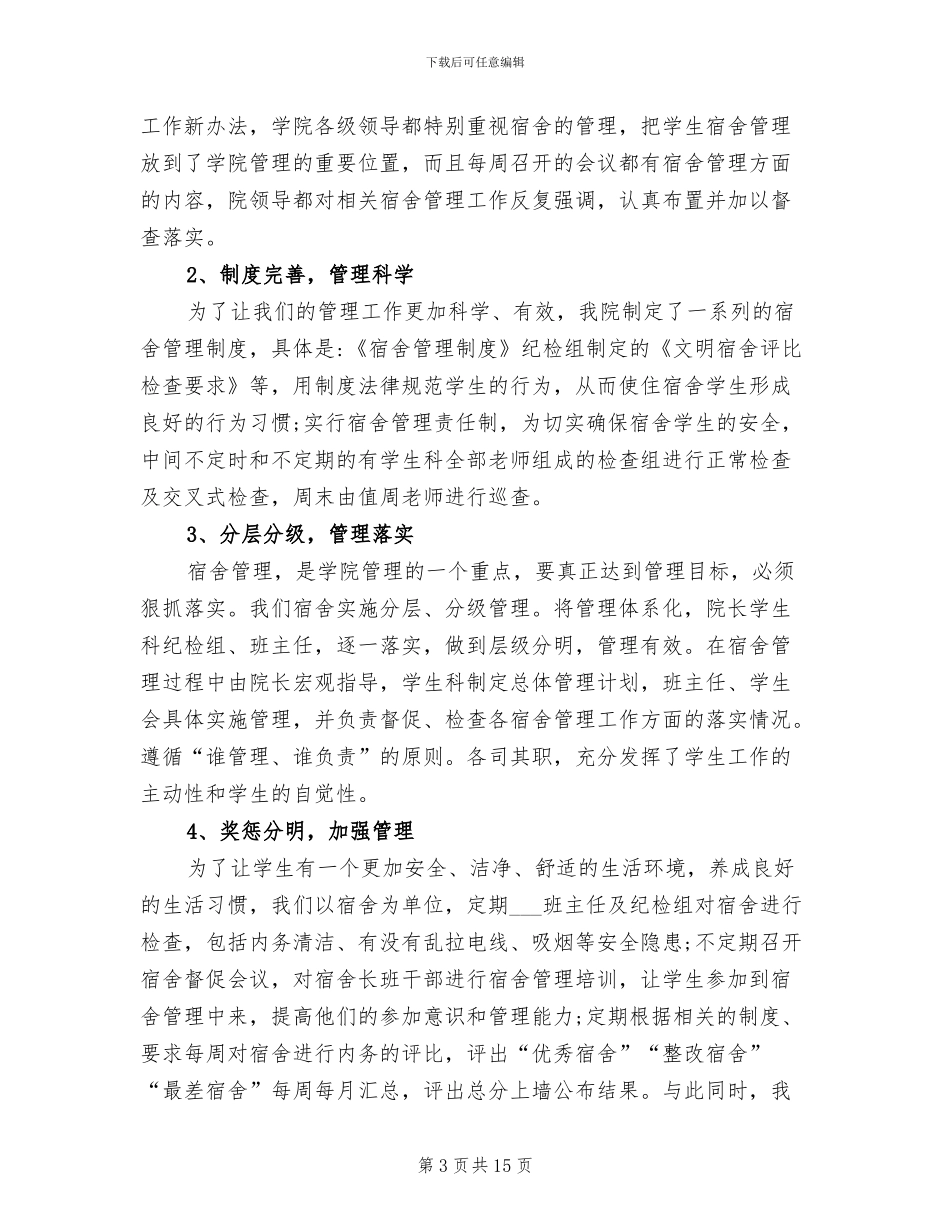 2024年学校宿舍管理工作总结_第3页