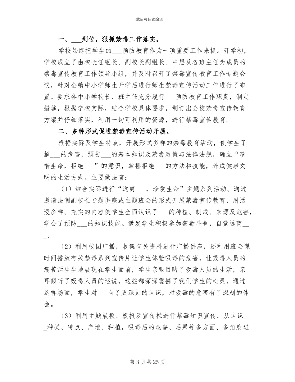 2024年学校禁毒工作总结模板_第3页
