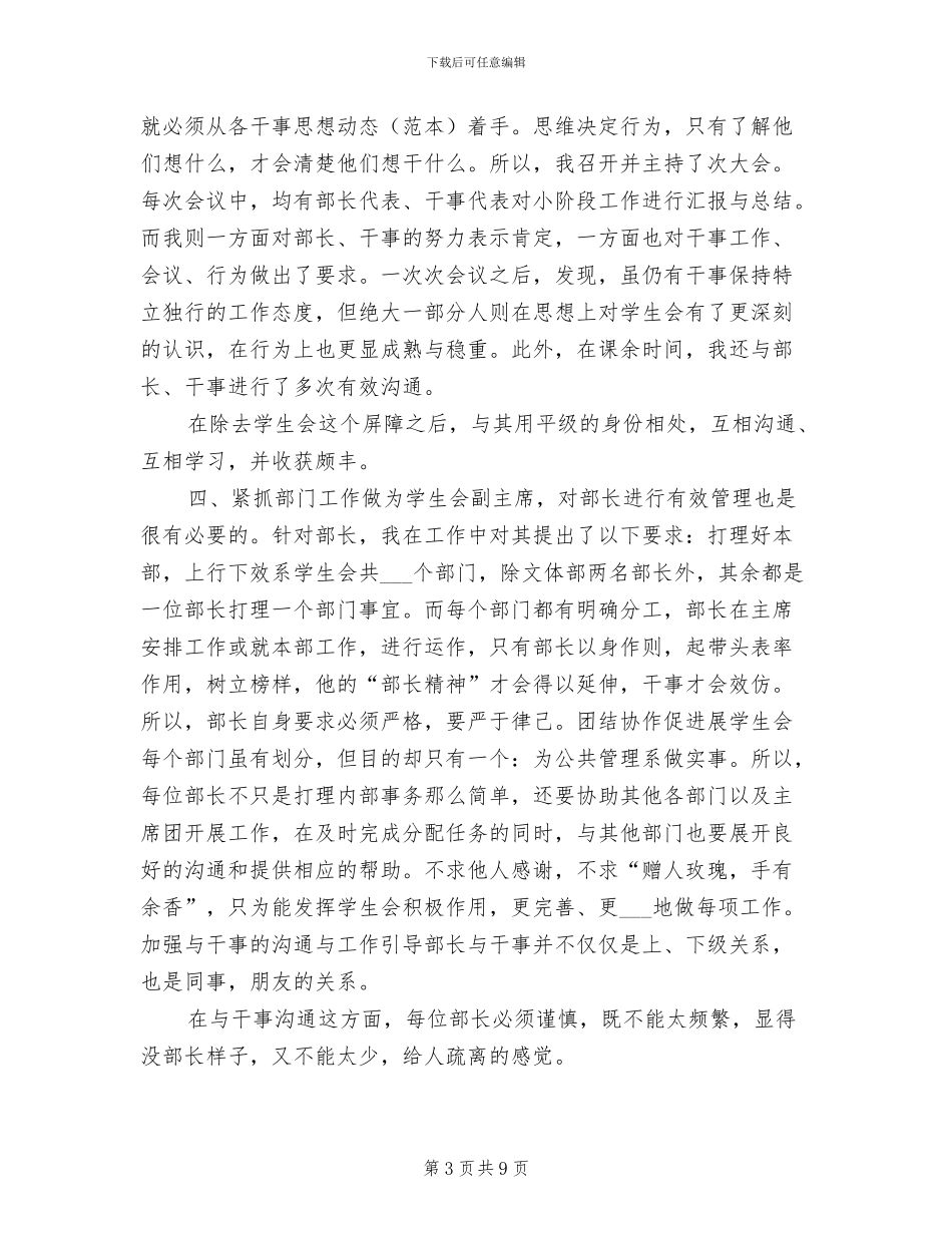 2024年学生会个人年终工作总结_第3页