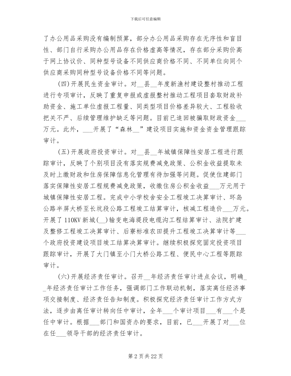2024年审计上半年工作总结与计划_第2页