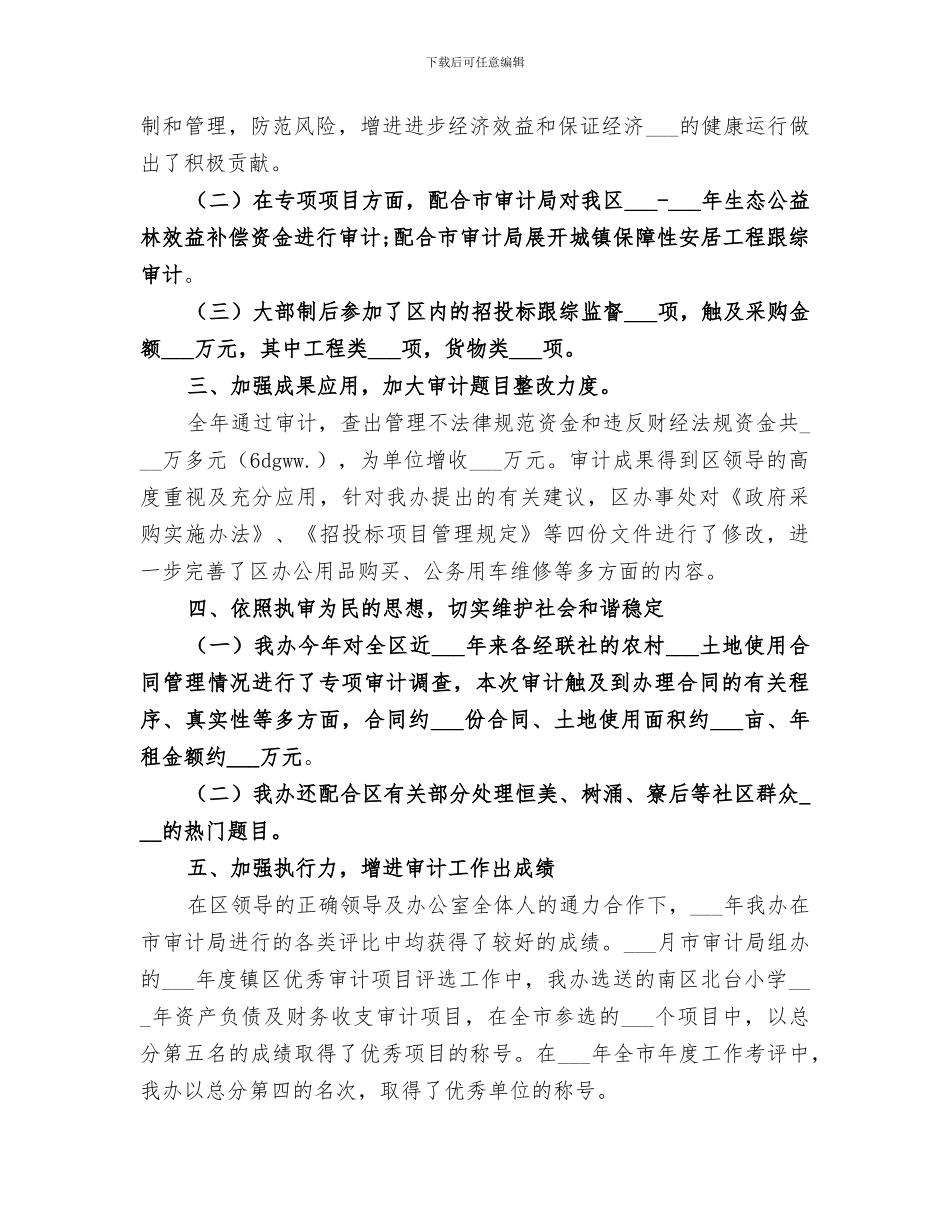 2024年审计主任工作总结_第2页