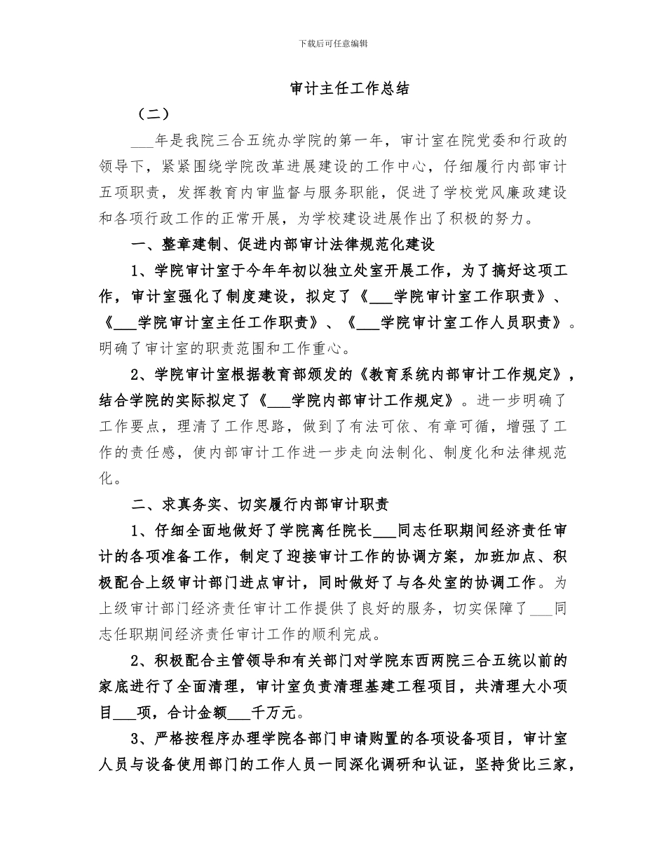 2024年审计主任工作总结_第3页