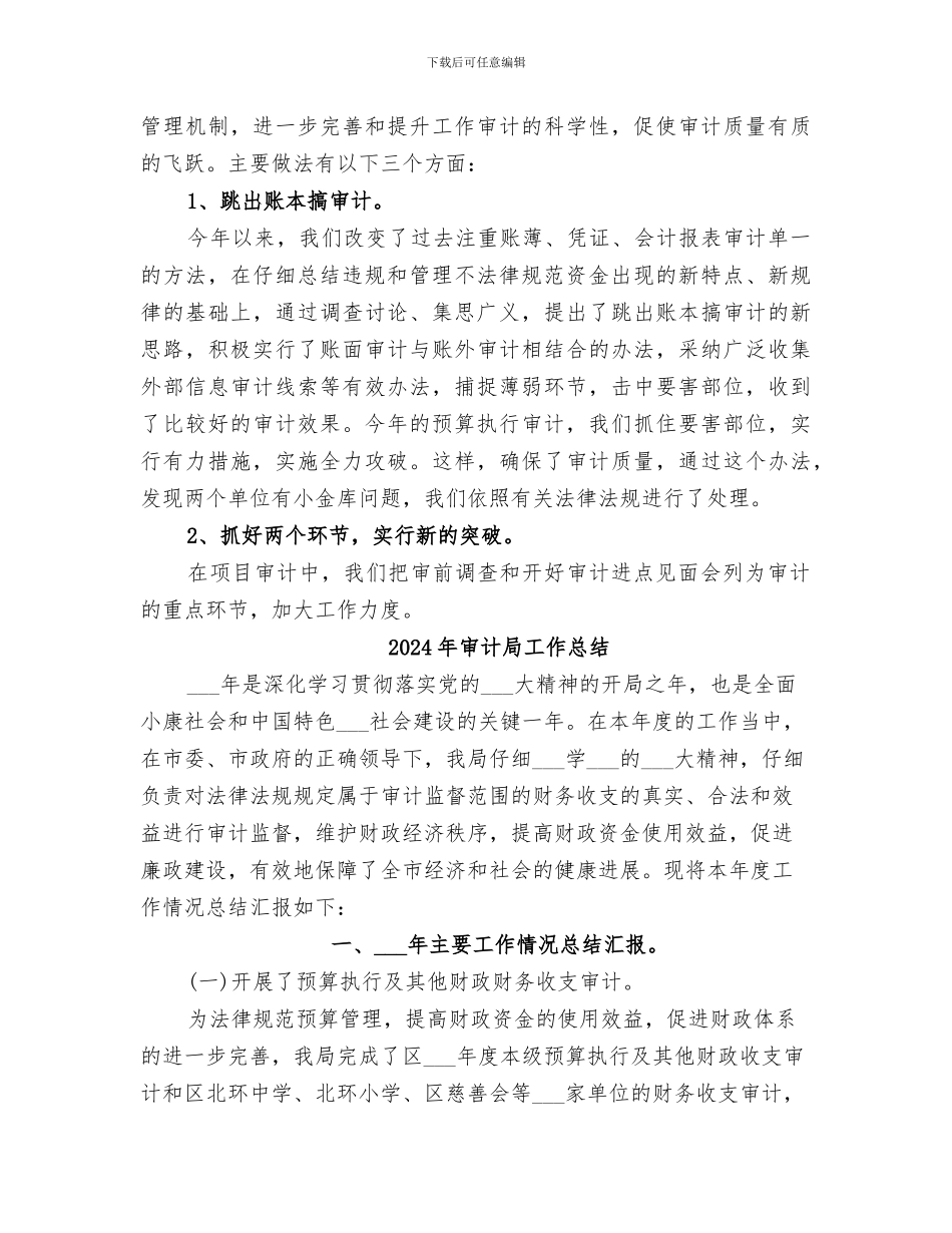 2024年审计局工作年终总结_第3页