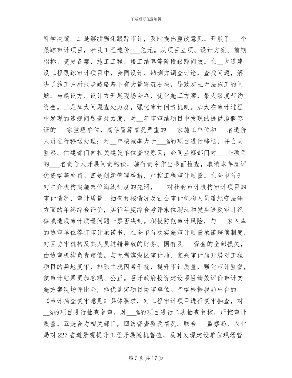 2024年审计局年度工作总结及计划_第3页