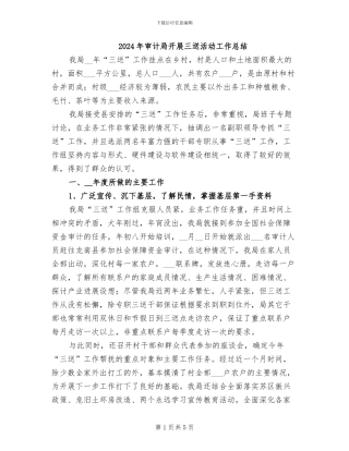 2024年审计局开展三送活动工作总结