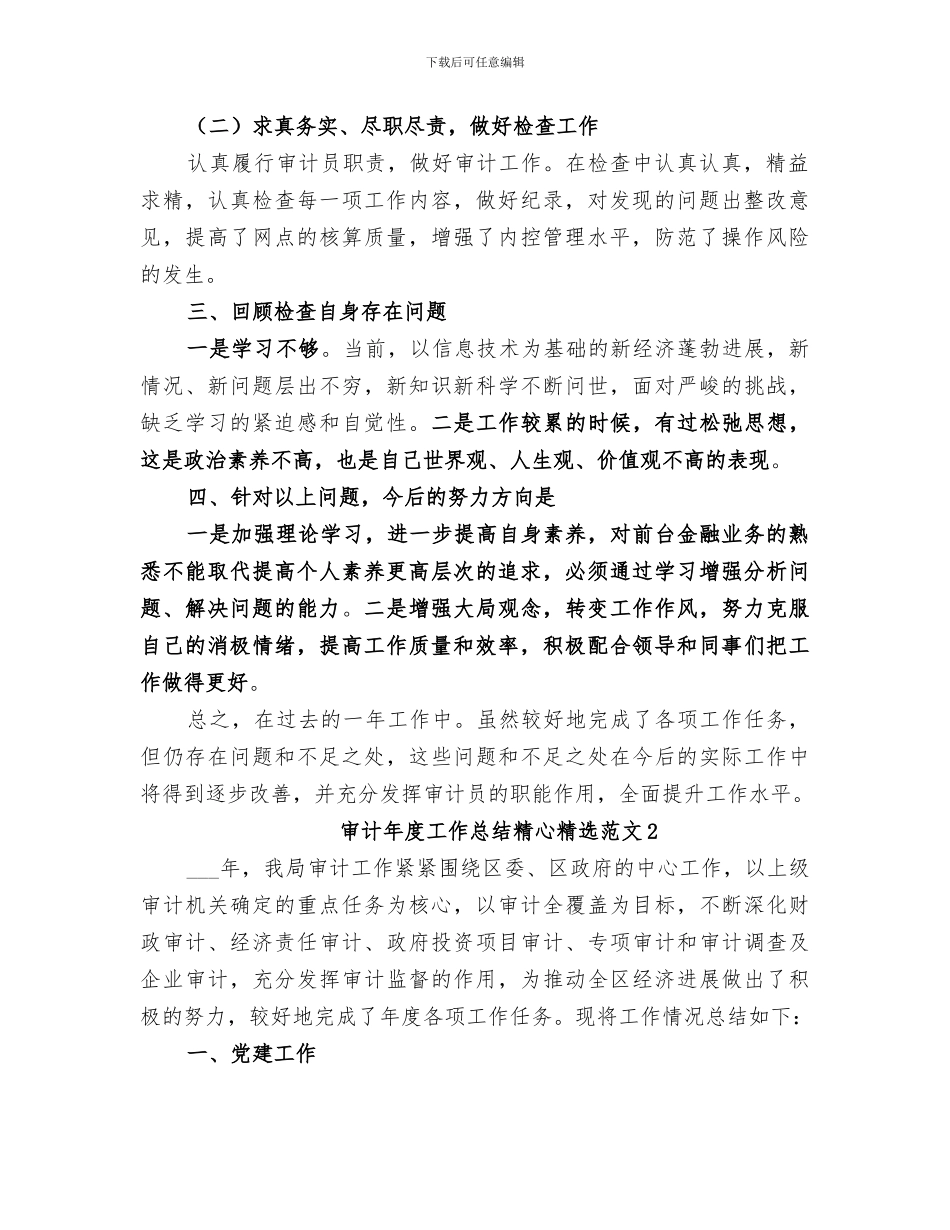2024年审计年度工作总结精心_第2页