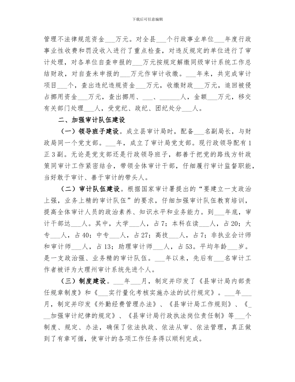 2024年审计系统工作总结范文_第3页