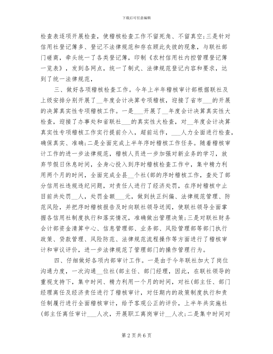 2024年审计部半年工作总结_第2页