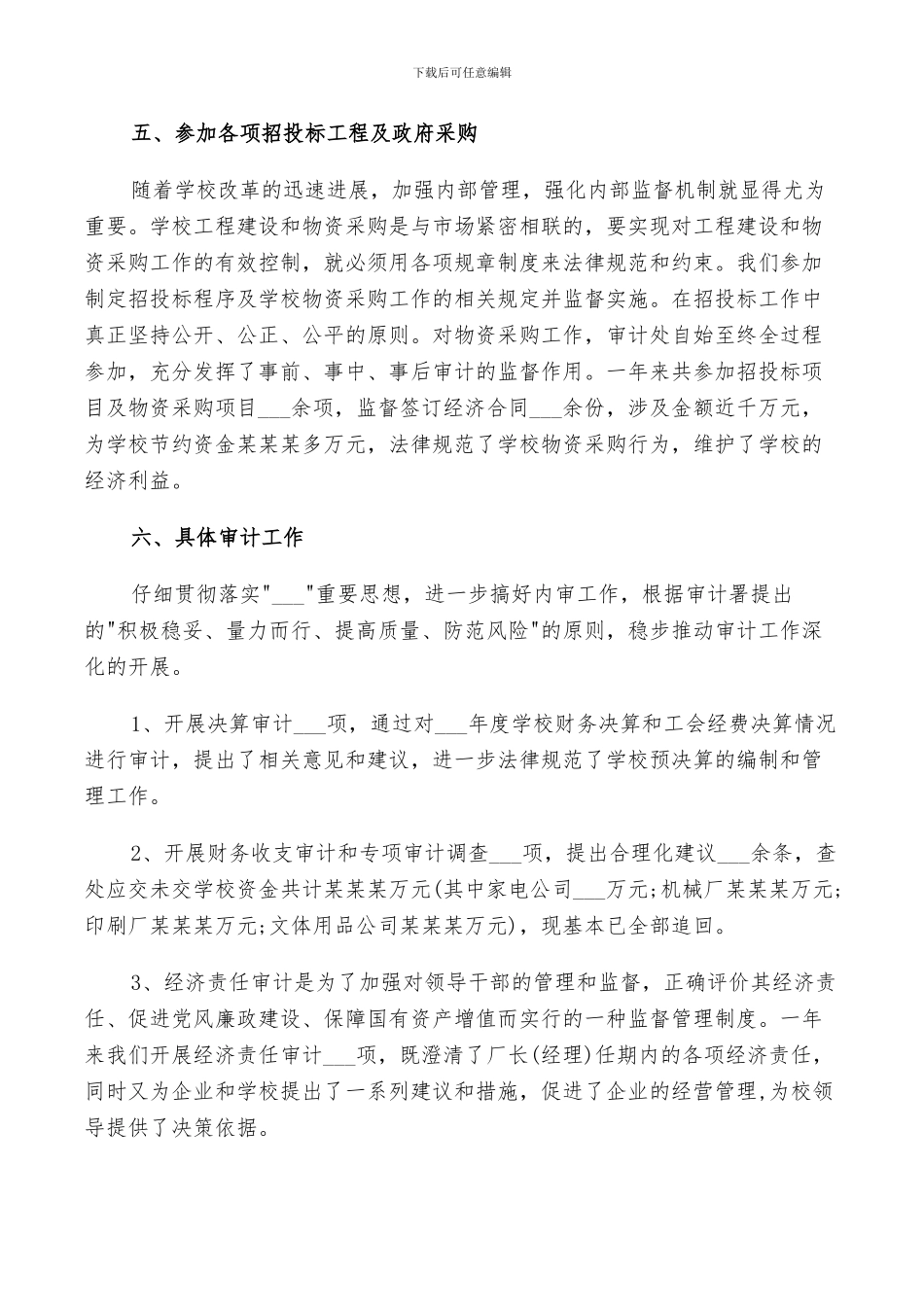 2024年审计部门年终个人工作总结与计划范例_第3页