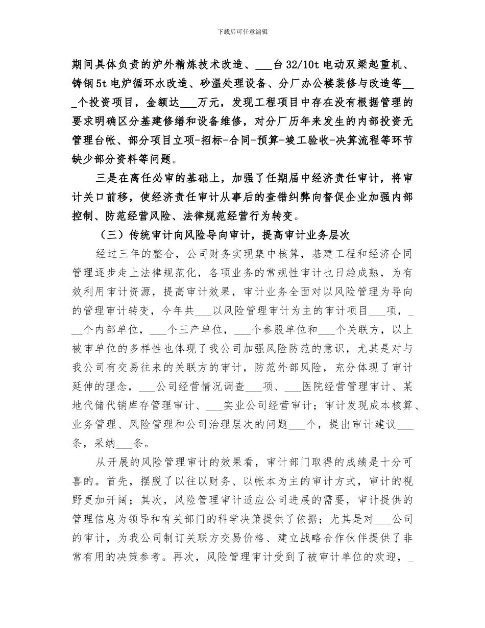 2024年审计部门的年度工作总结范文_第3页