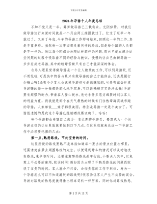 2024年导游个人年度总结