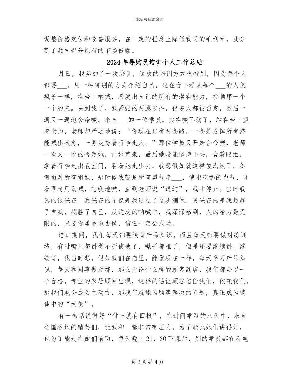 2024年导购员个人总结范文_第3页