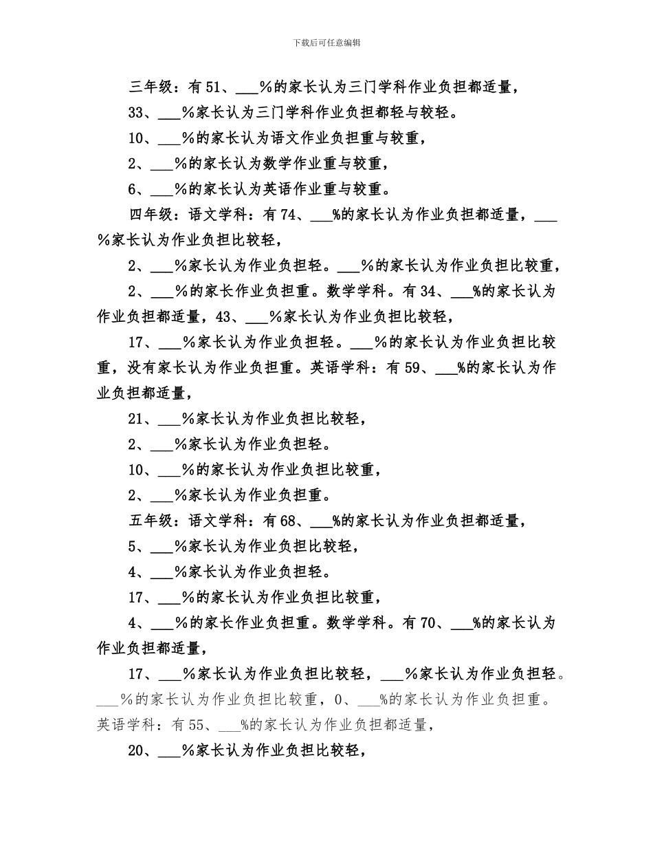 2024年小学减负工作总结_第3页