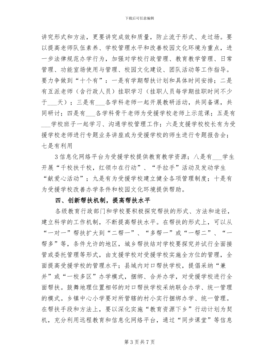 2024年小学千校扶千校交流帮扶活动总结范本_第3页