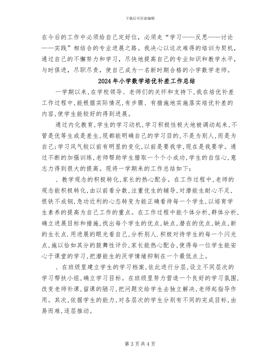 2024年小学数学国培研修总结_第3页