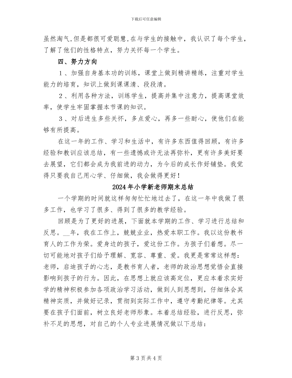 2024年小学新教师年终总结_第3页