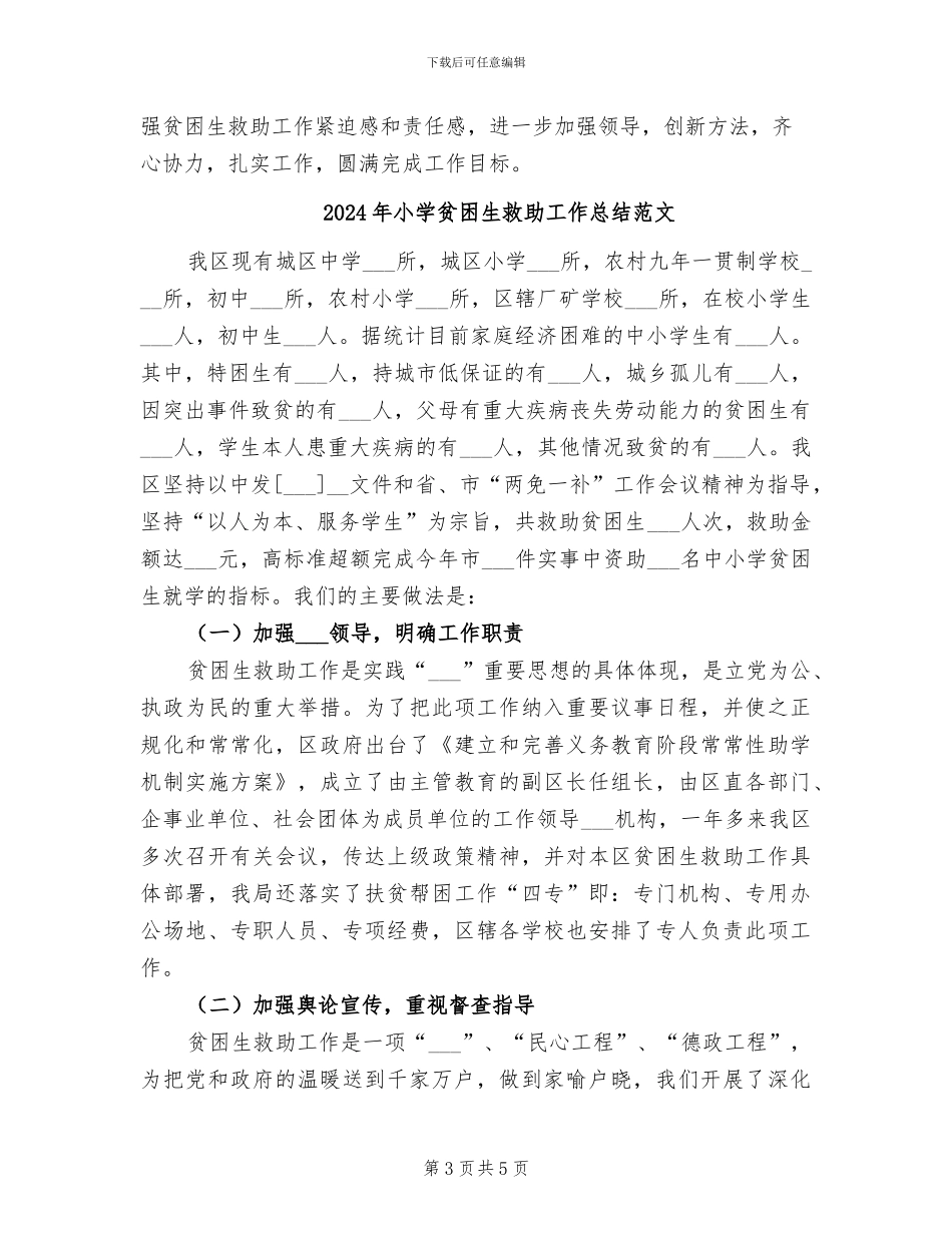 2024年小学贫困生救助工作总结_第3页