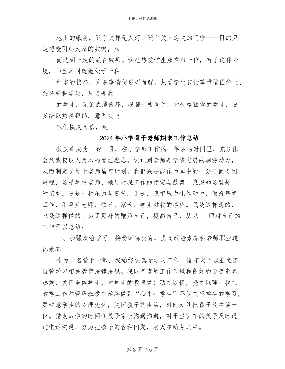 2024年小学骨干教师总结_第3页