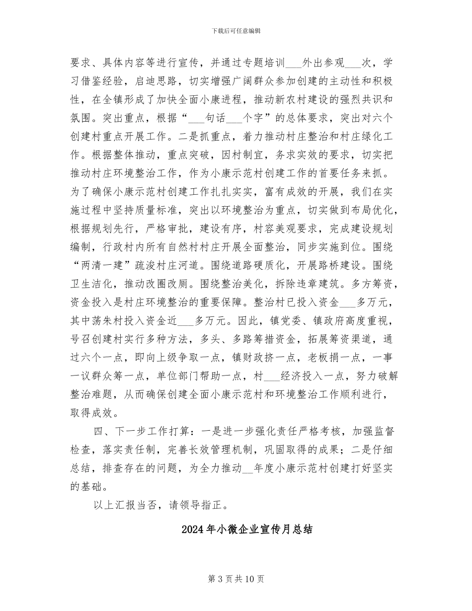 2024年小康镇目标建造总结_第3页