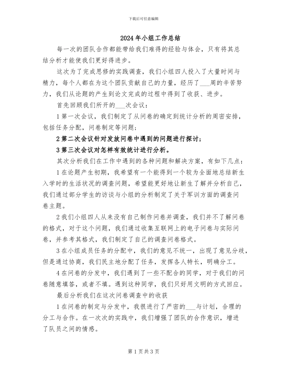 2024年小组工作总结_第1页