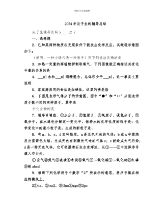 2024年尖子生的辅导总结