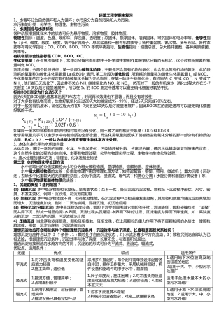 环境工程学期末复习