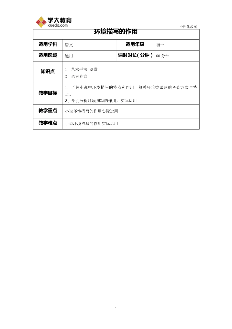 环境描写作用(初一)_第1页