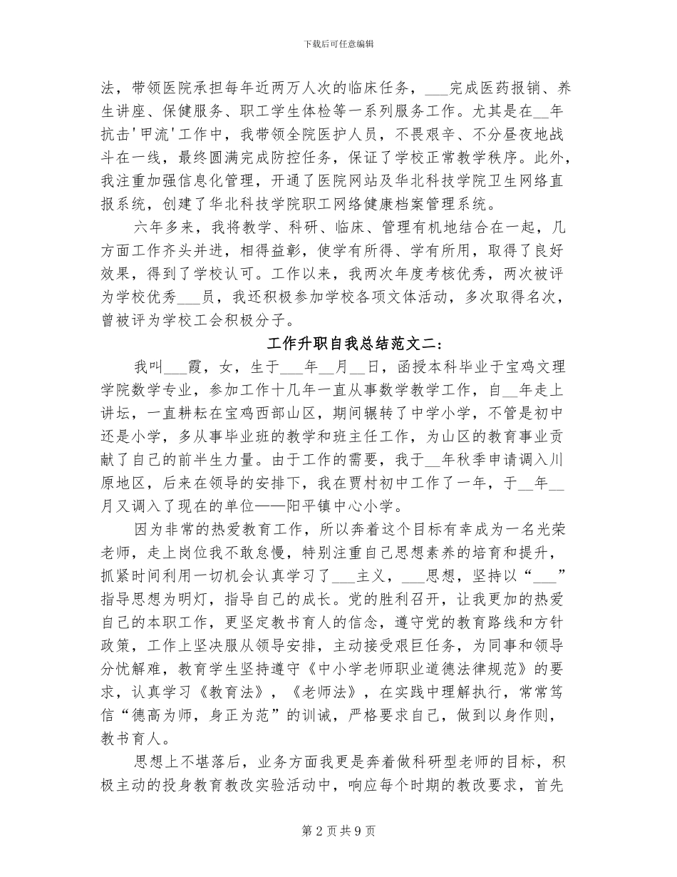 2024年工作升职自我总结_第2页