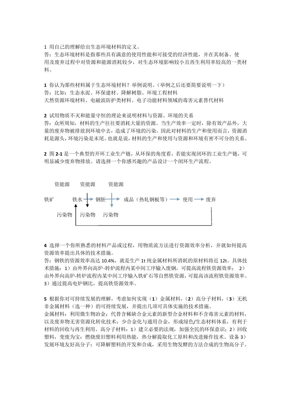 环境材料学课后思考题_第1页