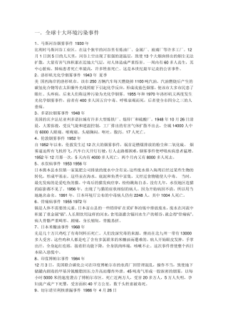 环境污染资料收集