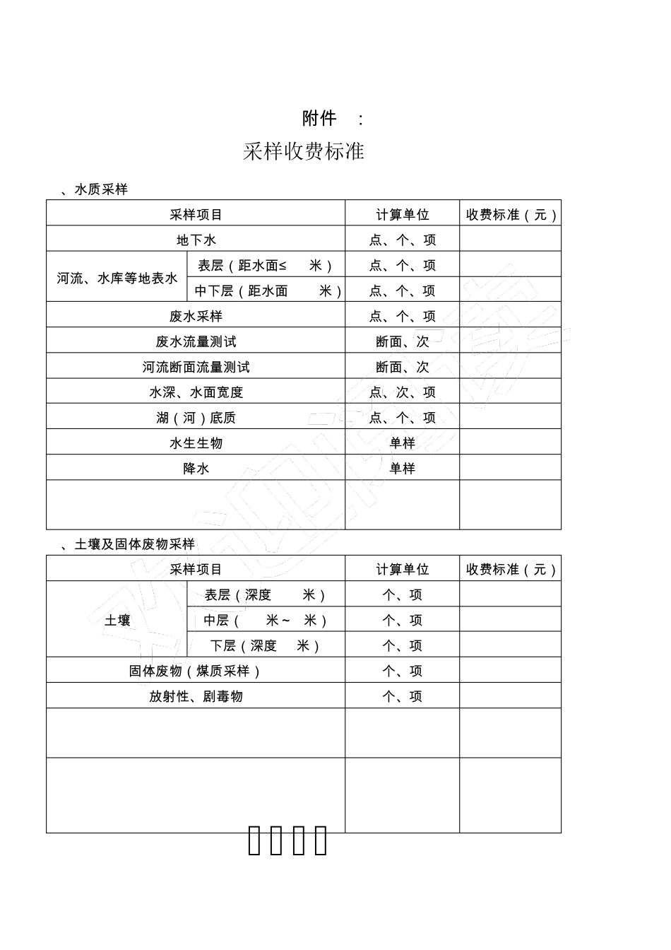 环境监测最新收费标准_第2页