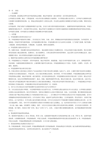 环境监测知识点