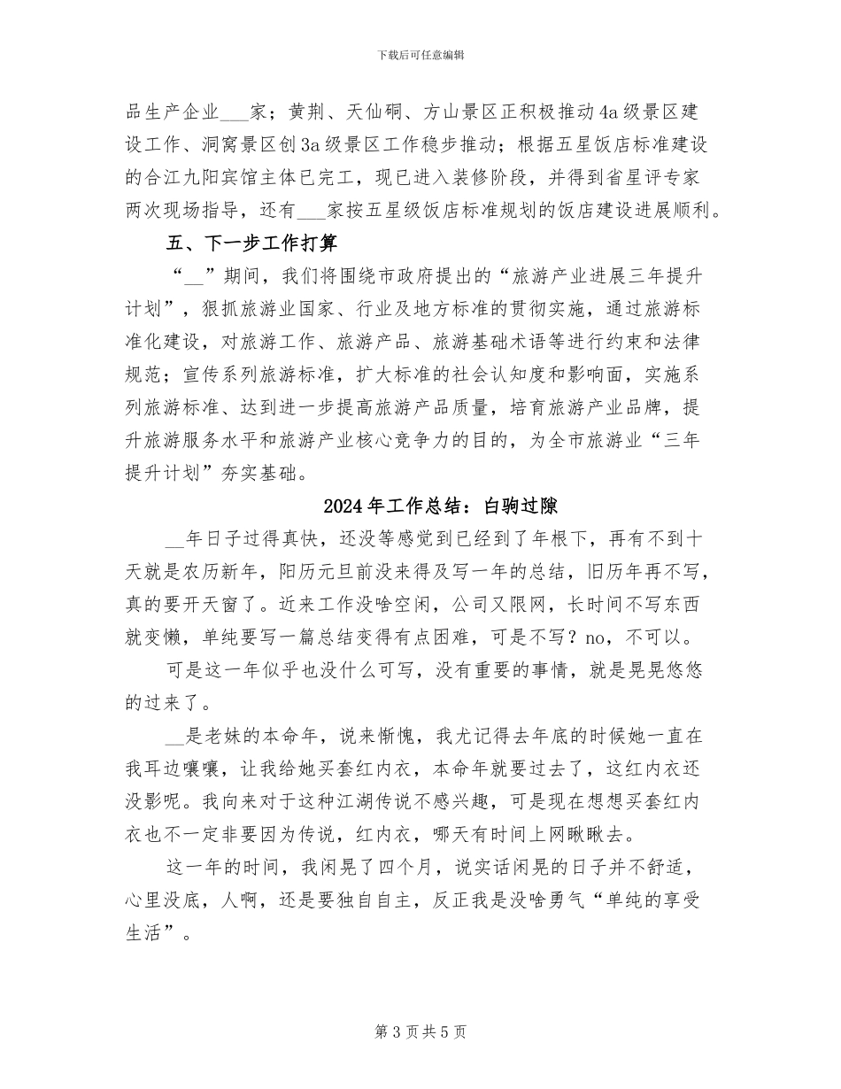 2024年工作总结：旅游标准化工作总结_第3页