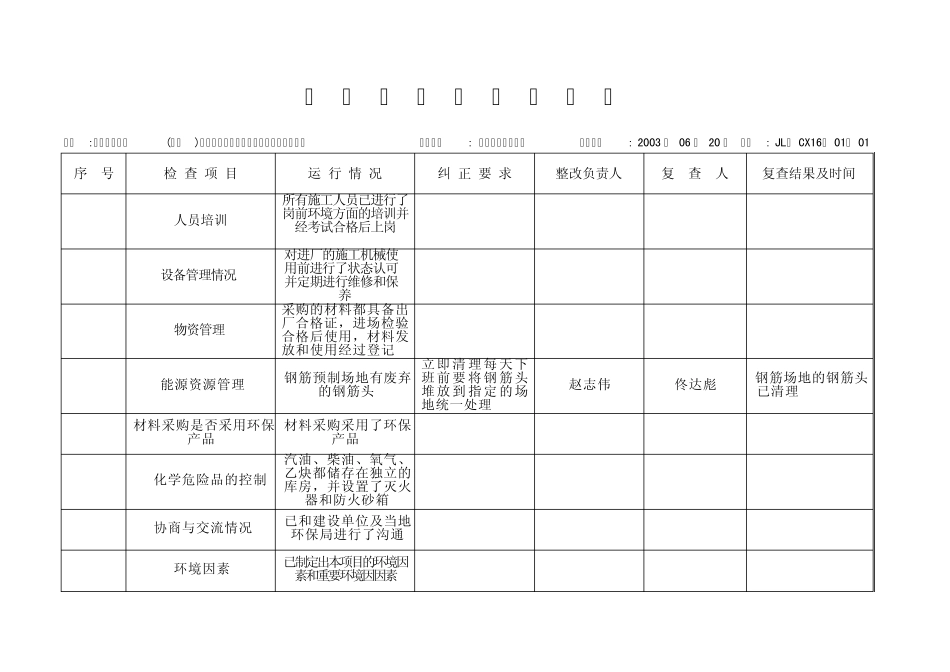 环境运行控制检查记录表1_第2页