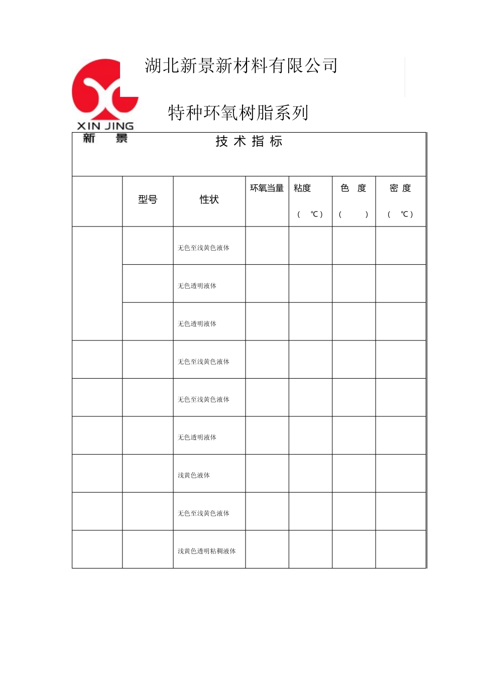 环氧树脂产品说明_第1页