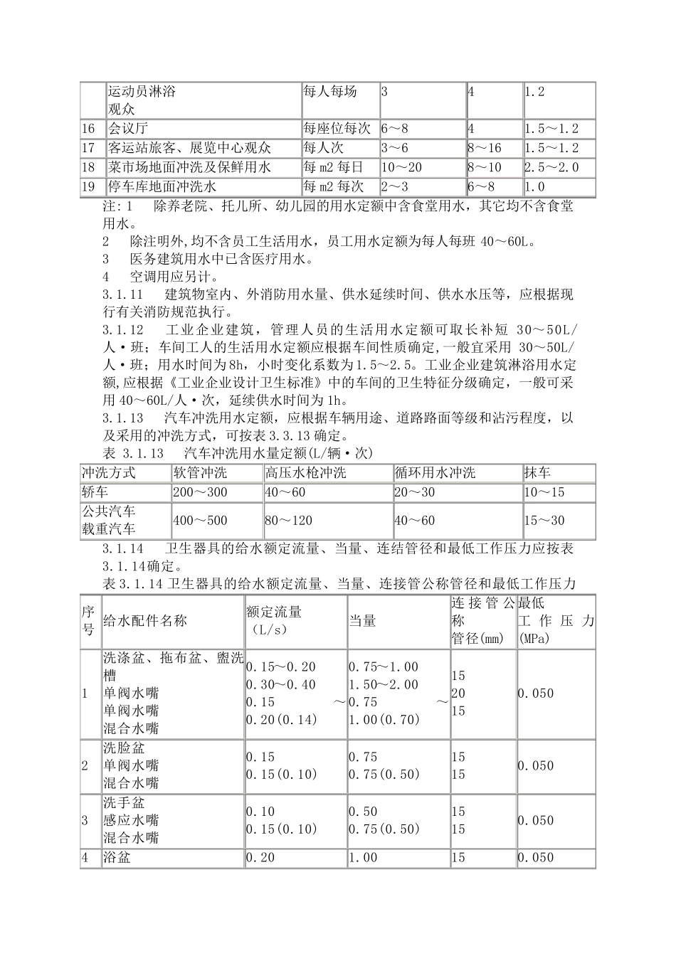 环评用水定额及标准_第3页