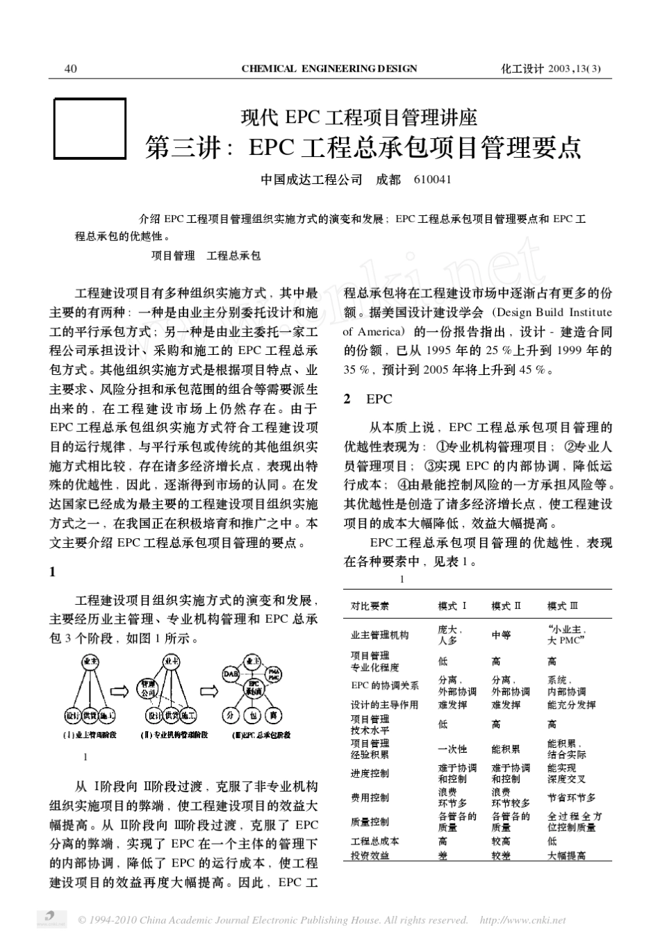 现代EPC工程项目管理讲座第三讲_EPC工程总承包项目管理要点_第1页