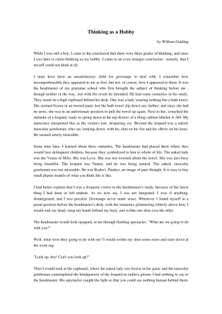 现代大学英语精读4thinkingasahobby原文、课文对比版