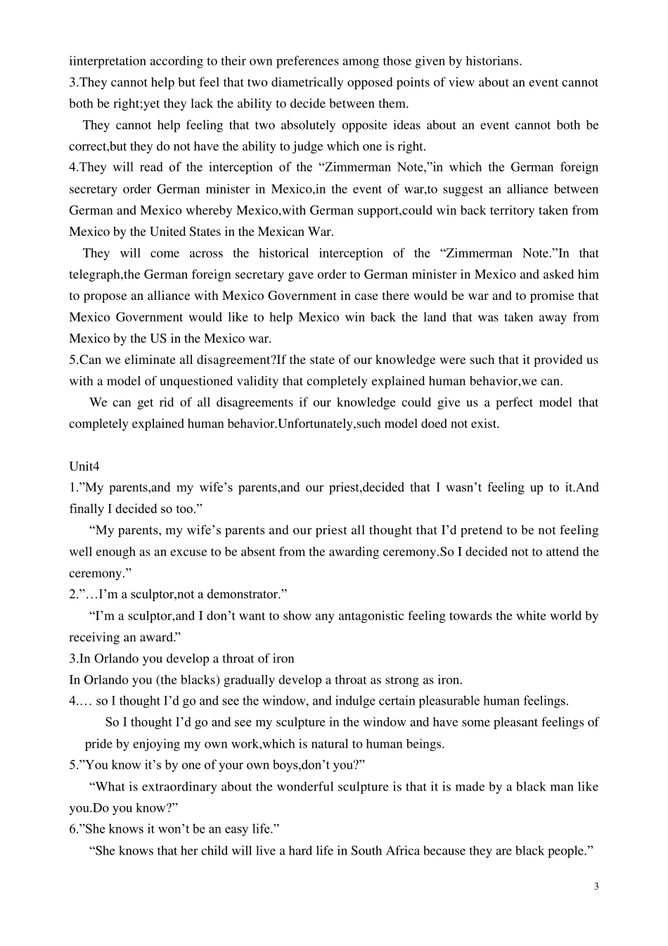 现代大学英语精读4paraphrase18_第3页