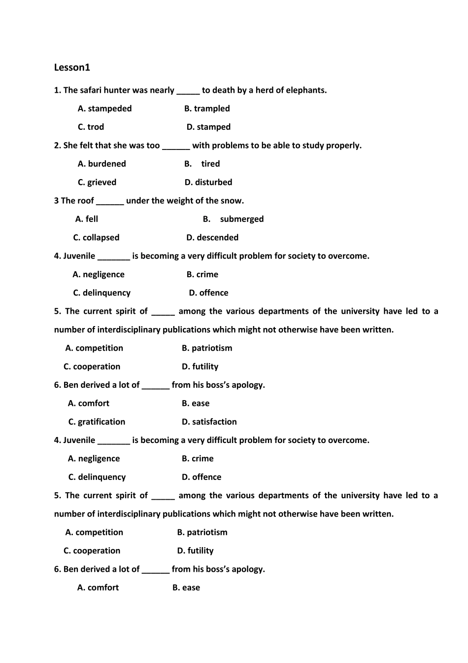 现代大学英语精读4课后练习_第1页