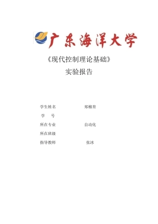 现代实验报告书