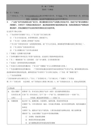 现代广告通论第三版完整笔记