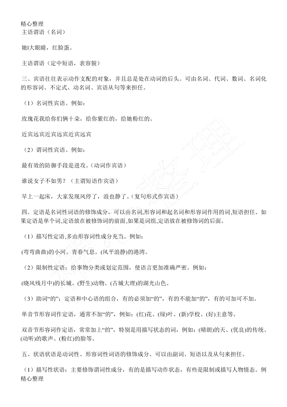 现代汉语句子成分分析及练习_第3页